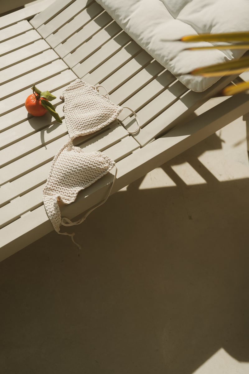 Pool Lifestyle Swimsuit on a Lounge Chair